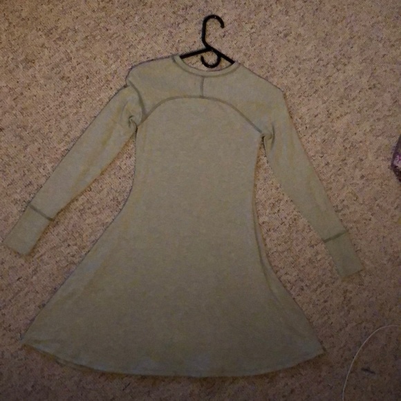 UO BDG green skater style fleece lined dress. - Picture 3 of 4